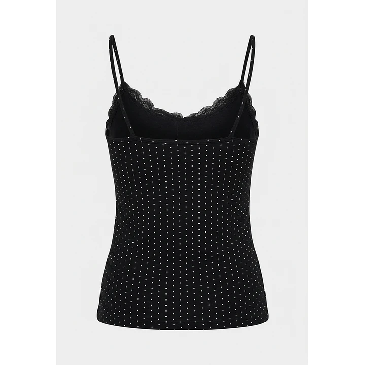 Pijama Corto Punto Mujer Negro 3