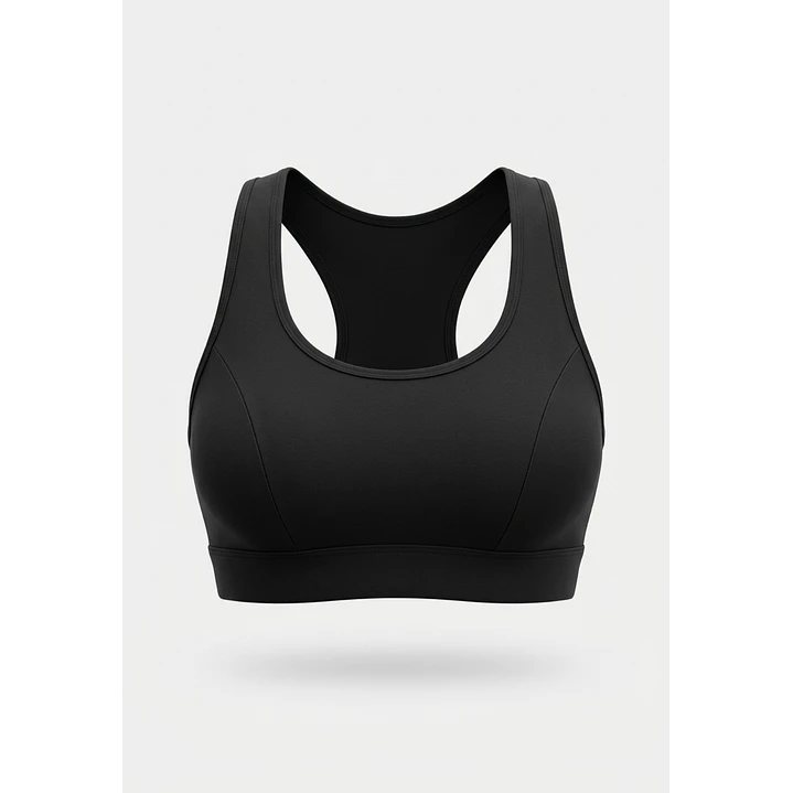 Sosten Deportivo Algodón Mujer Negro 1