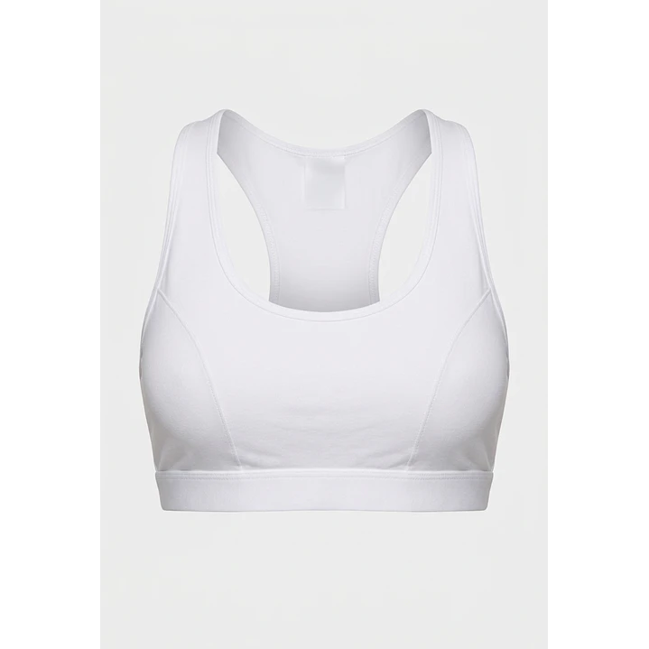 Sosten Deportivo Algodón Mujer Blanco 1