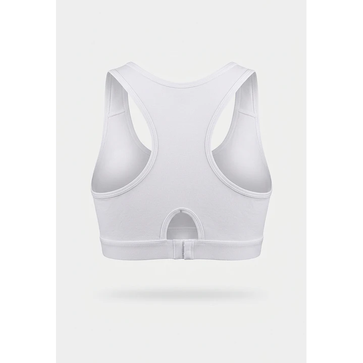 Sosten Deportivo Algodón Mujer Blanco 2