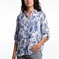 Blusa Botones Mujer Manga 3/4 Azul - Miniatura 1