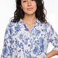 Blusa Botones Mujer Manga 3/4 Azul - Miniatura 4