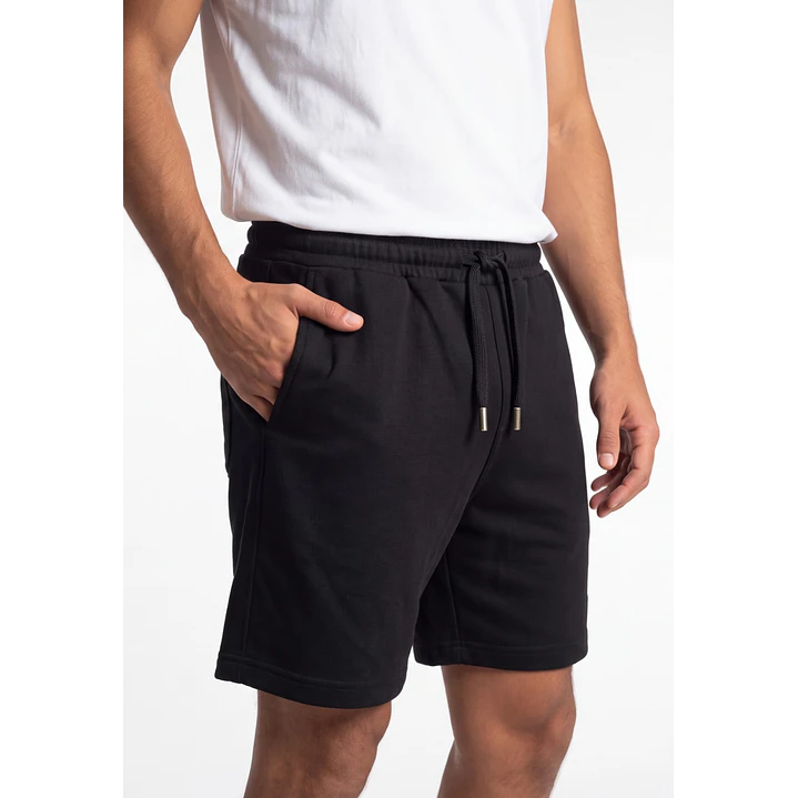 Bermuda Costado 3D Hombre Negro 4