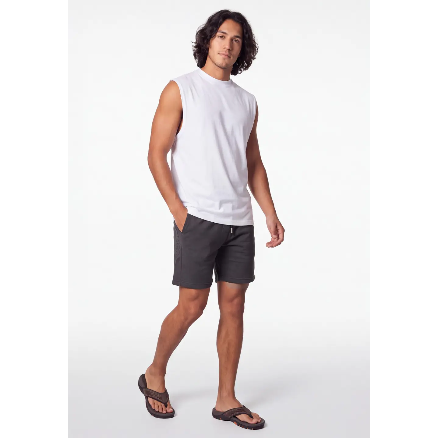 Bermuda Costado 3D Hombre Gris 3