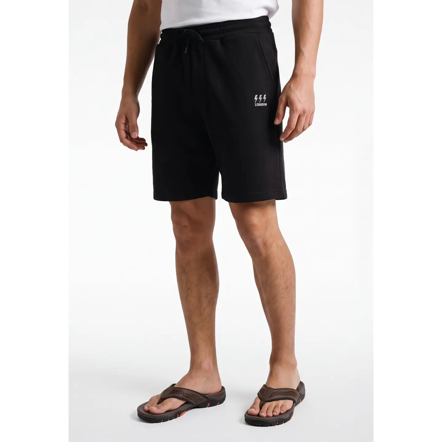 Bermuda Bordado Hombre Negro 1