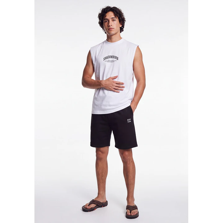 Bermuda Bordado Hombre Negro 3