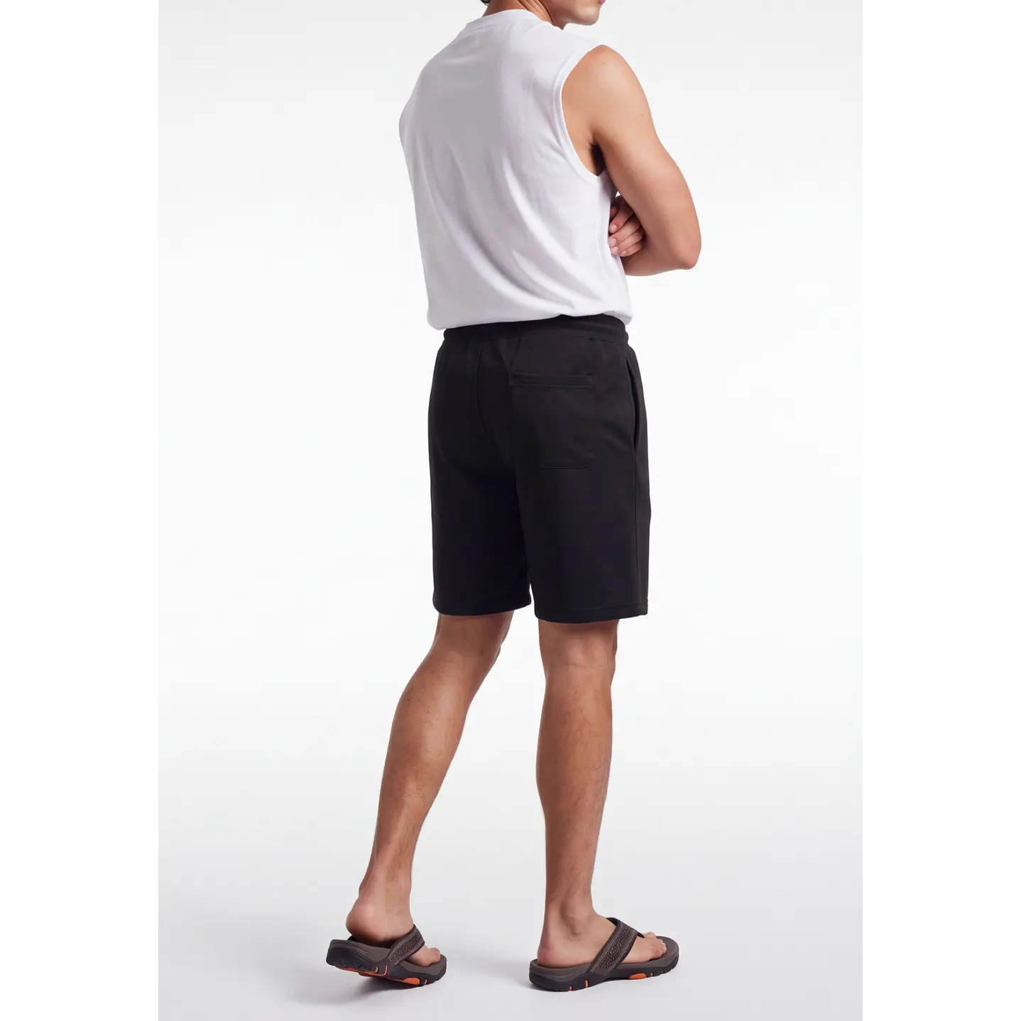 Bermuda Bordado Hombre Negro 2
