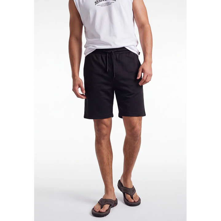 Bermuda Bordado Hombre Negro 1