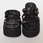Sandalia Tachas Mujer Negro - Miniatura 2