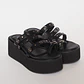Sandalia Tachas Mujer Negro - Miniatura 1