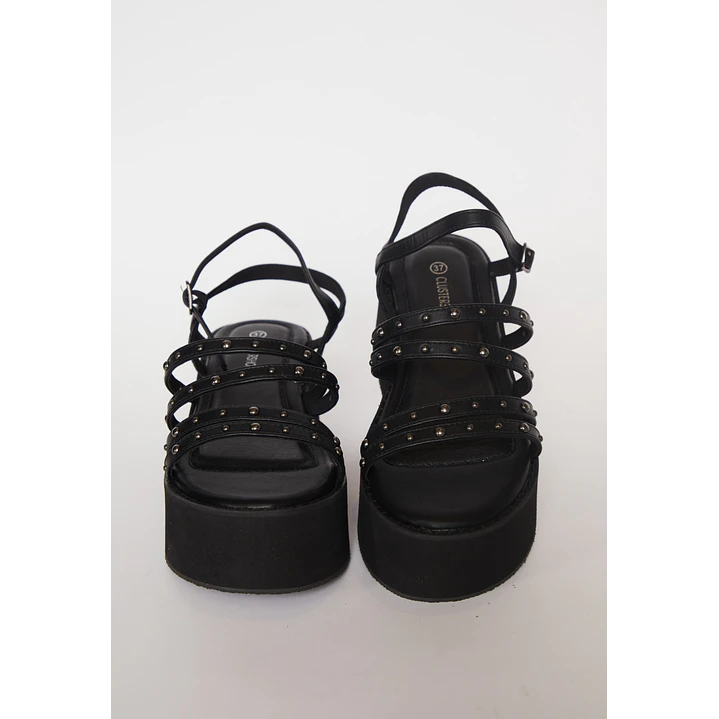 Sandalia Plataforma Mujer Negro 2