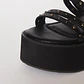 Sandalia Plataforma Mujer Negro - Miniatura 3