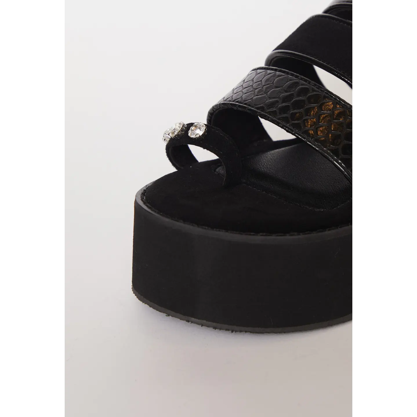 Sandalia Plataforma Mujer Negro 3