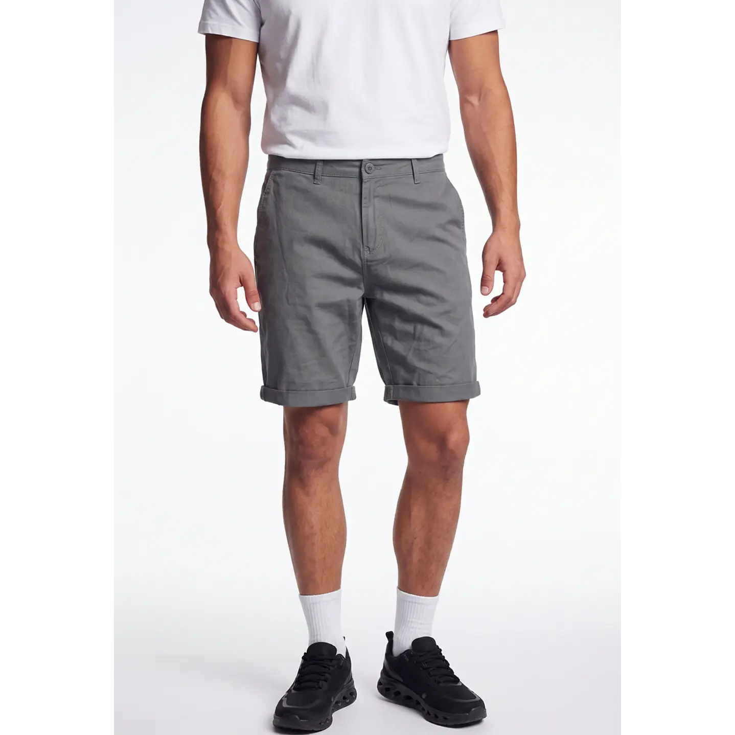 Bermuda Básico Hombre Gris 1