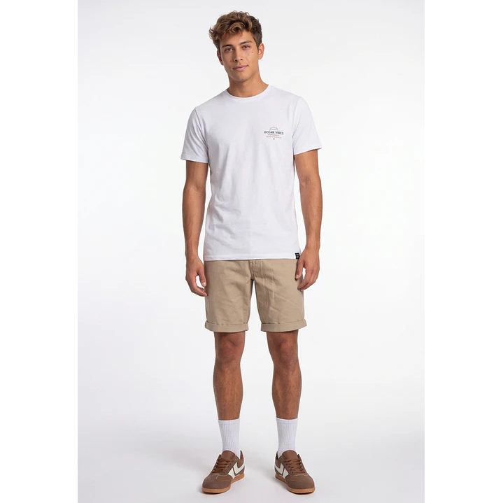Bermuda Básico Hombre Beige 3