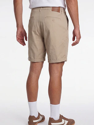 Bermuda Básico Hombre Beige