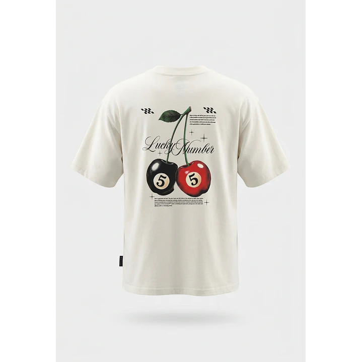 Polera Lucky Number Lolo Blanco 1