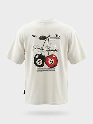 Polera Lucky Number Lolo Blanco