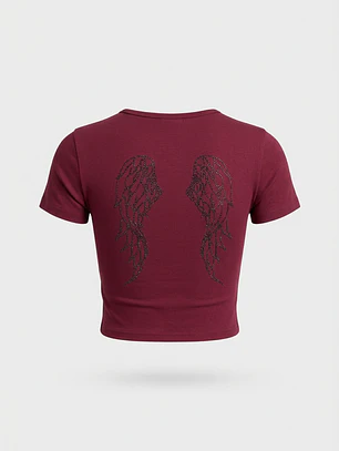 Polera Alas Lola Burdeo