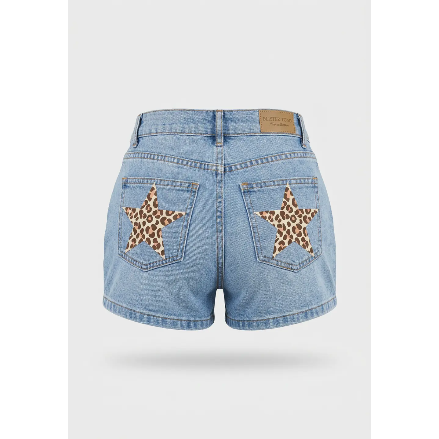 Short Denim Leopardo Lola Azul 2