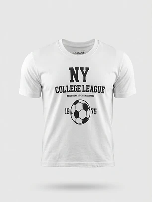 Polera College Niño Blanco