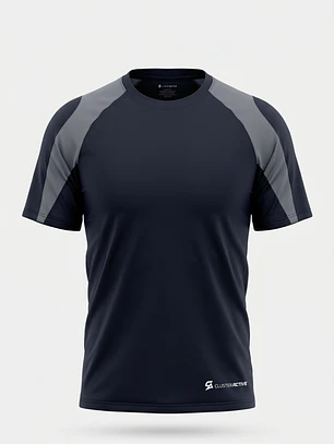 Polera Active Corte Hombre Gris