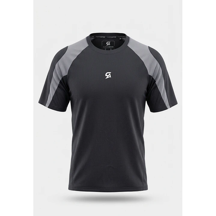 Polera Active Corte Hombre Gris 1