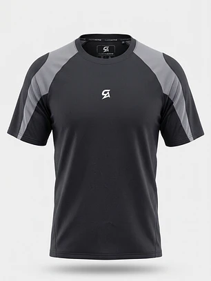 Polera Active Corte Hombre Gris