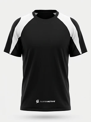 Polera Active Corte Hombre Negro