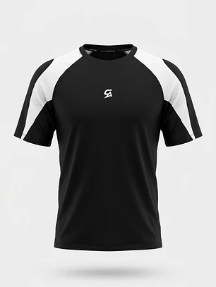 Polera Active Corte Hombre Negro