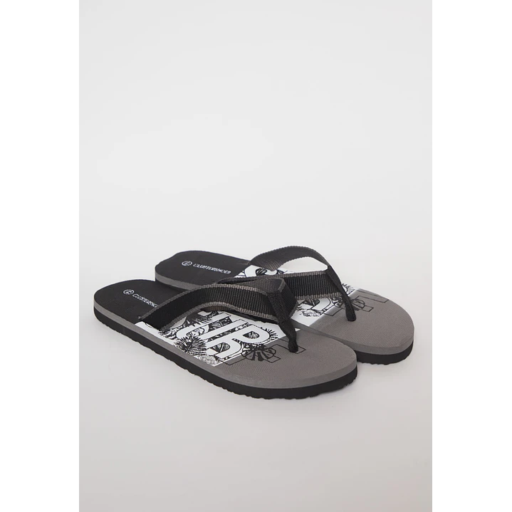 Hawaiana Tela Hombre Gris 1