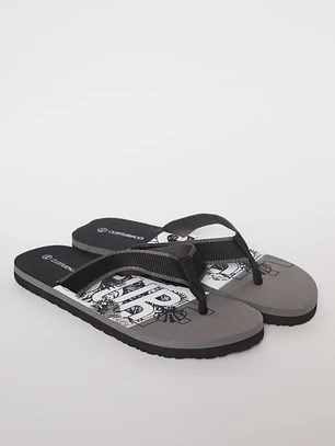 Hawaiana Tela Hombre Gris