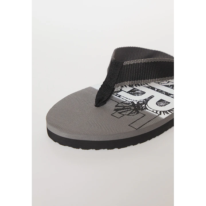 Hawaiana Tela Hombre Gris 3