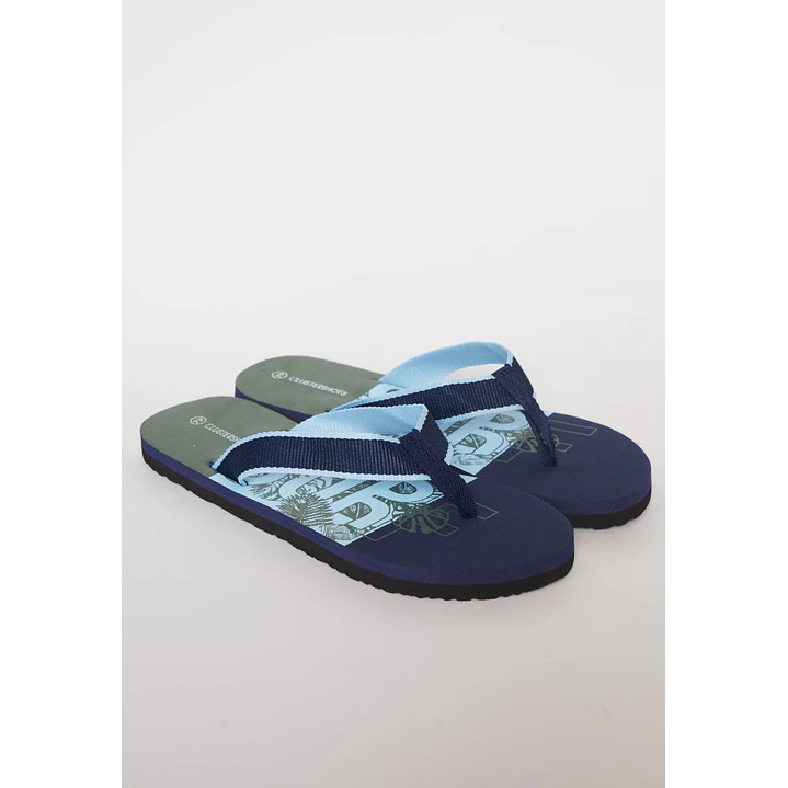 Hawaiana Tela Hombre Azul 1
