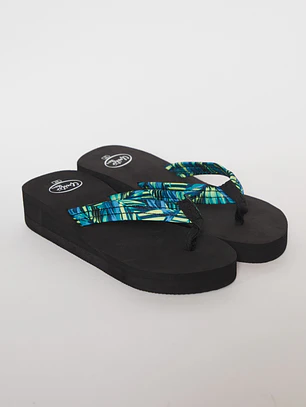 Hawaiana Tela Mujer Azul