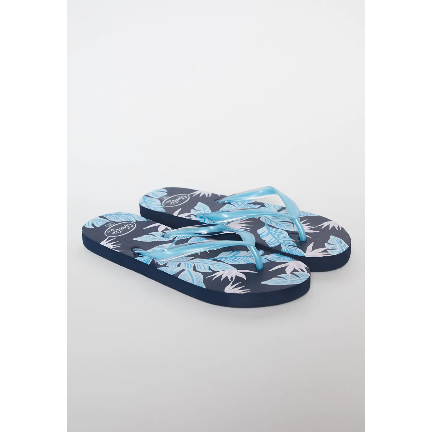 Hawaiana Hojas Mujer Celeste 1