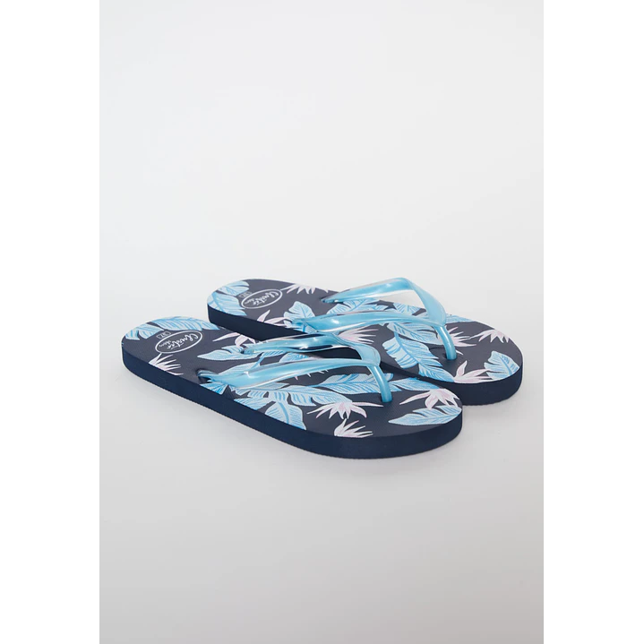 Hawaiana Hojas Mujer Celeste 1