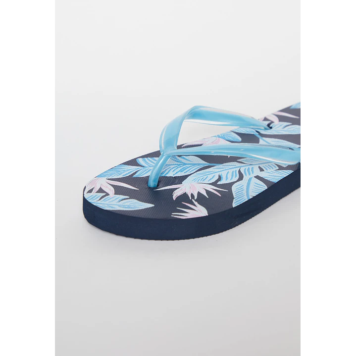 Hawaiana Hojas Mujer Celeste 2