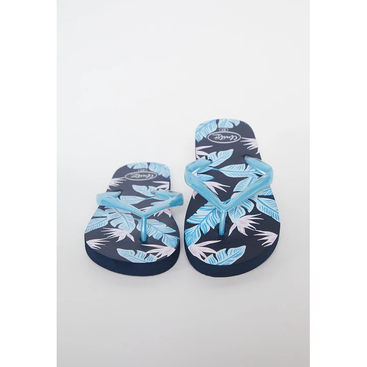 Hawaiana Hojas Mujer Celeste 3