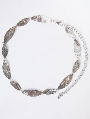 Cinturón Cadena Mujer Plateado