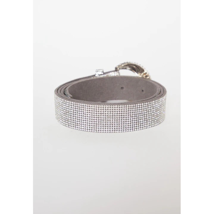 Cinturón Brillo Mujer Plateado 2