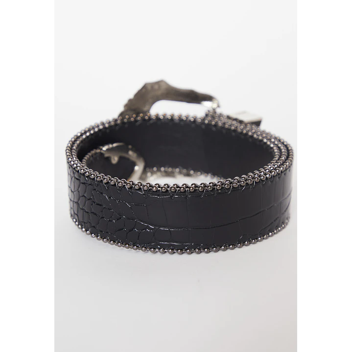 Cinturón Hebilla Flor  Mujer Negro 3