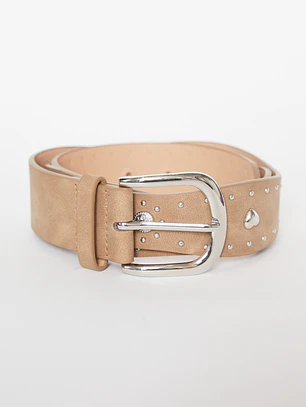 Cinturón Heart Mujer Beige
