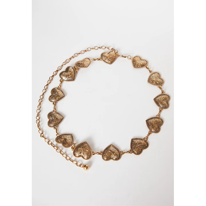 Cinturón Cadena  Heart Mujer Oro 1