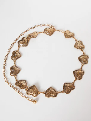 Cinturón Cadena  Heart Mujer Oro
