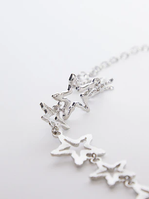 Cinturón Cadena Estrella  Mujer Plateado