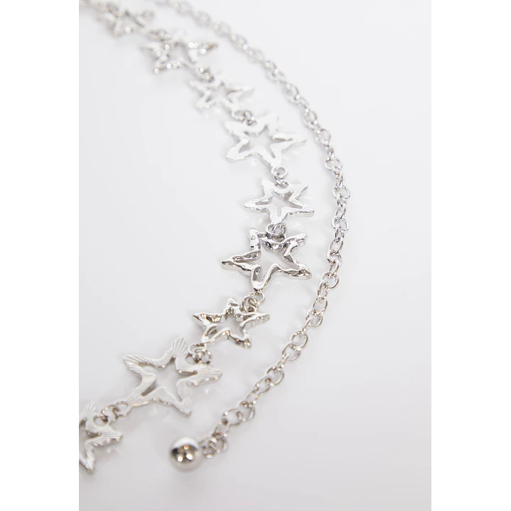 Cinturón Cadena Estrella  Mujer Plateado 3