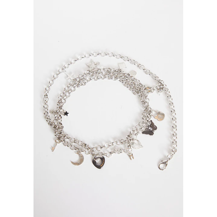 Cinturón Cadena Mujer Plateado 1