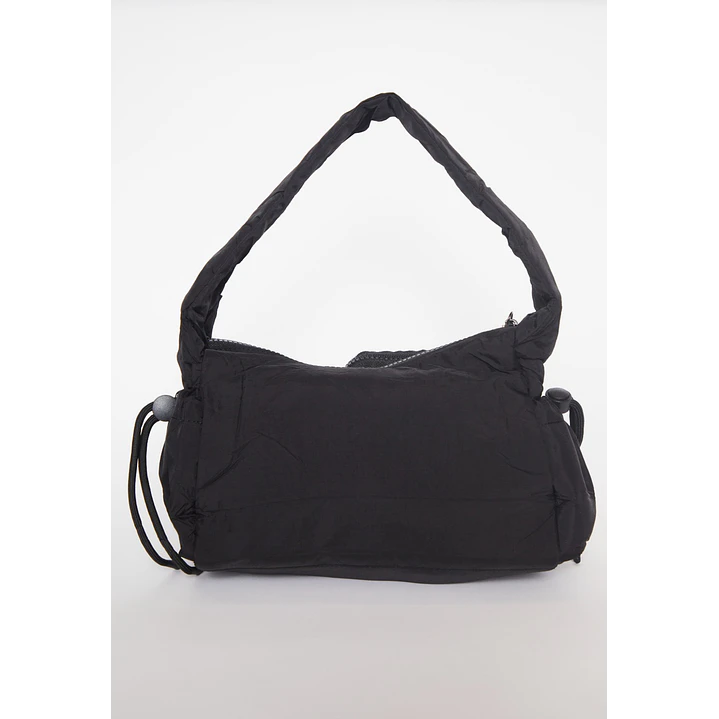 Cartera Tela Bolsillos Mujer Negro 2