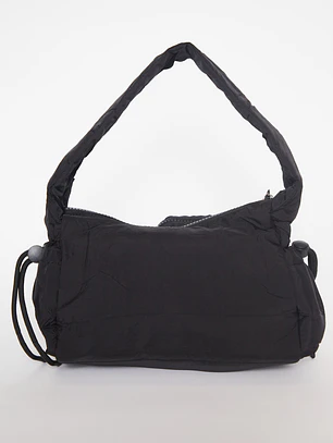 Cartera Tela Bolsillos Mujer Negro